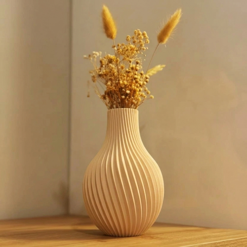 Ribbed Vase