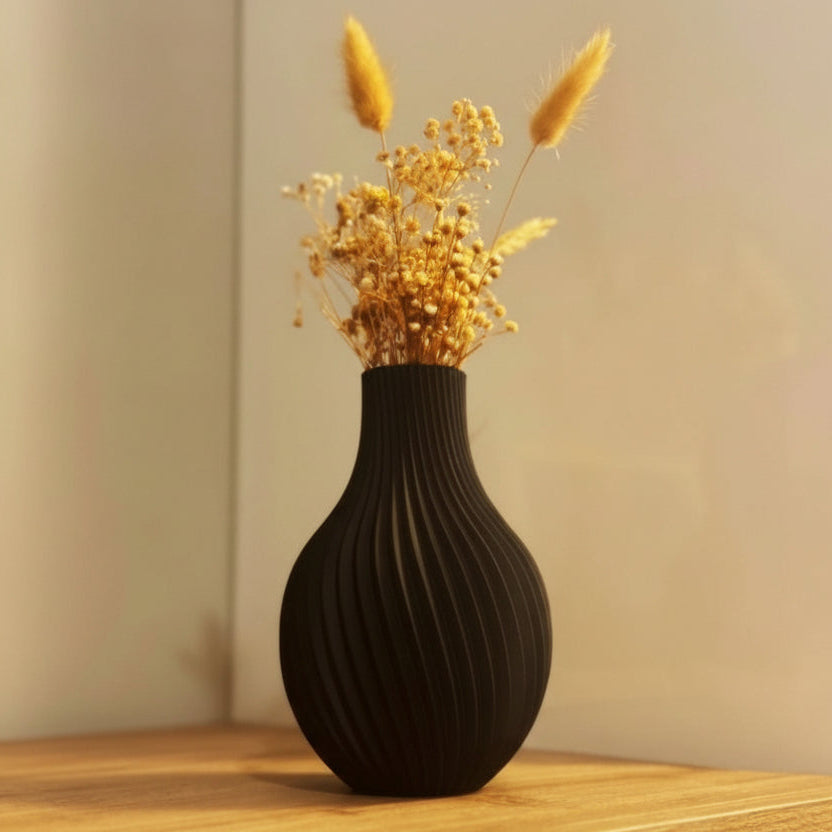 Ribbed Vase
