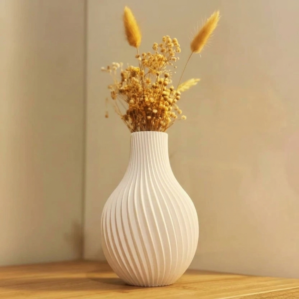 Ribbed Vase